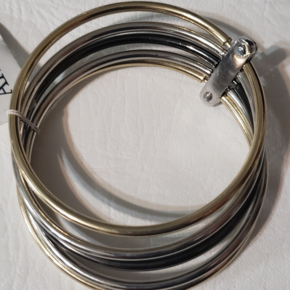 NWT Anne Klein multi tone bangle bracelet - Picture 3 of 5